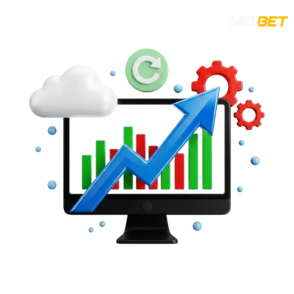 Melbet affiliate program dashboard showing earnings and commission rates