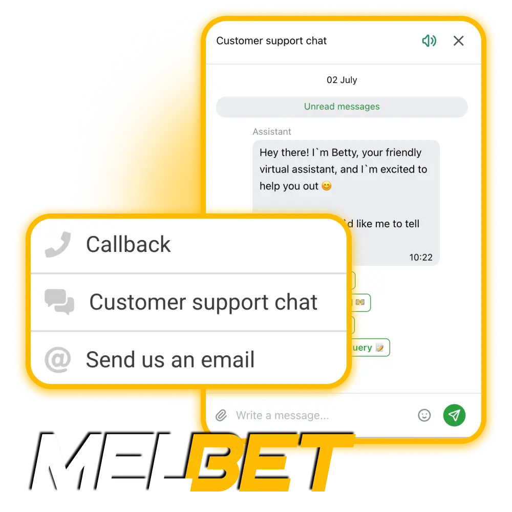Find the official contact information to reach Melbet support team.