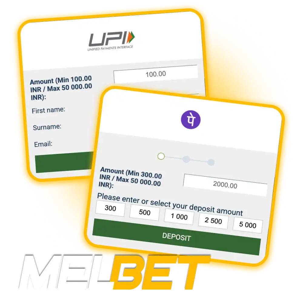 Select your preferred payment options on the official Melbet.